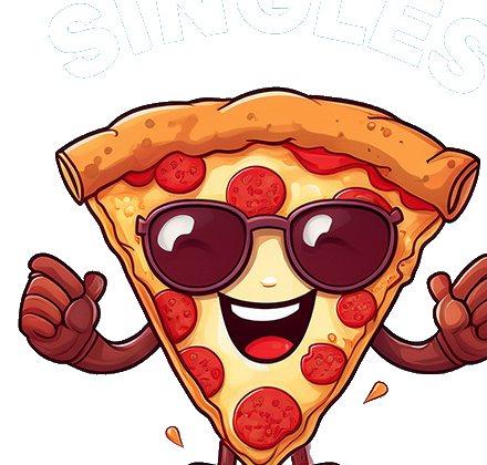 Dirty Slice Mascot with Sunglasses