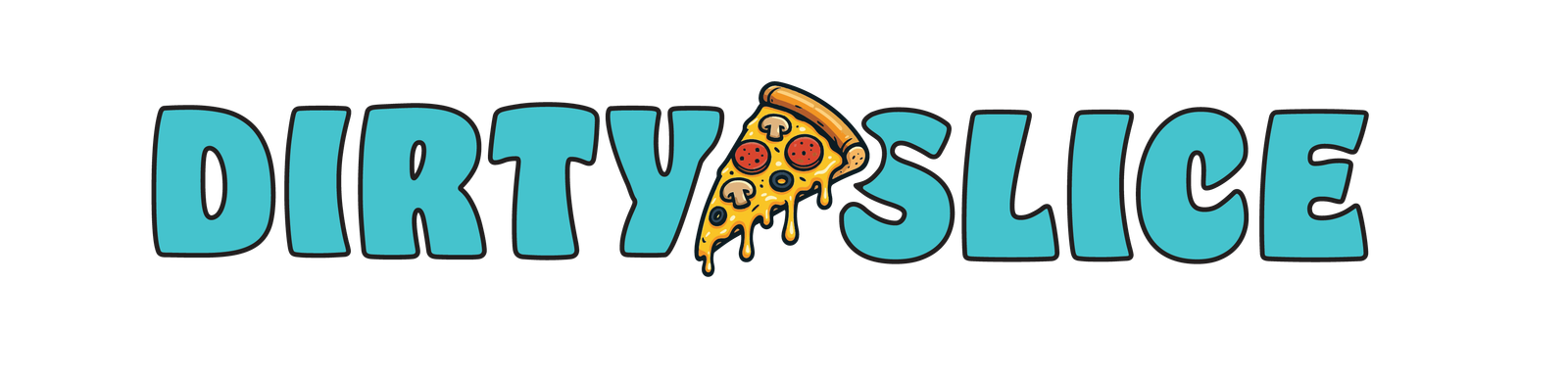 Dirty Slice Cyan Logo